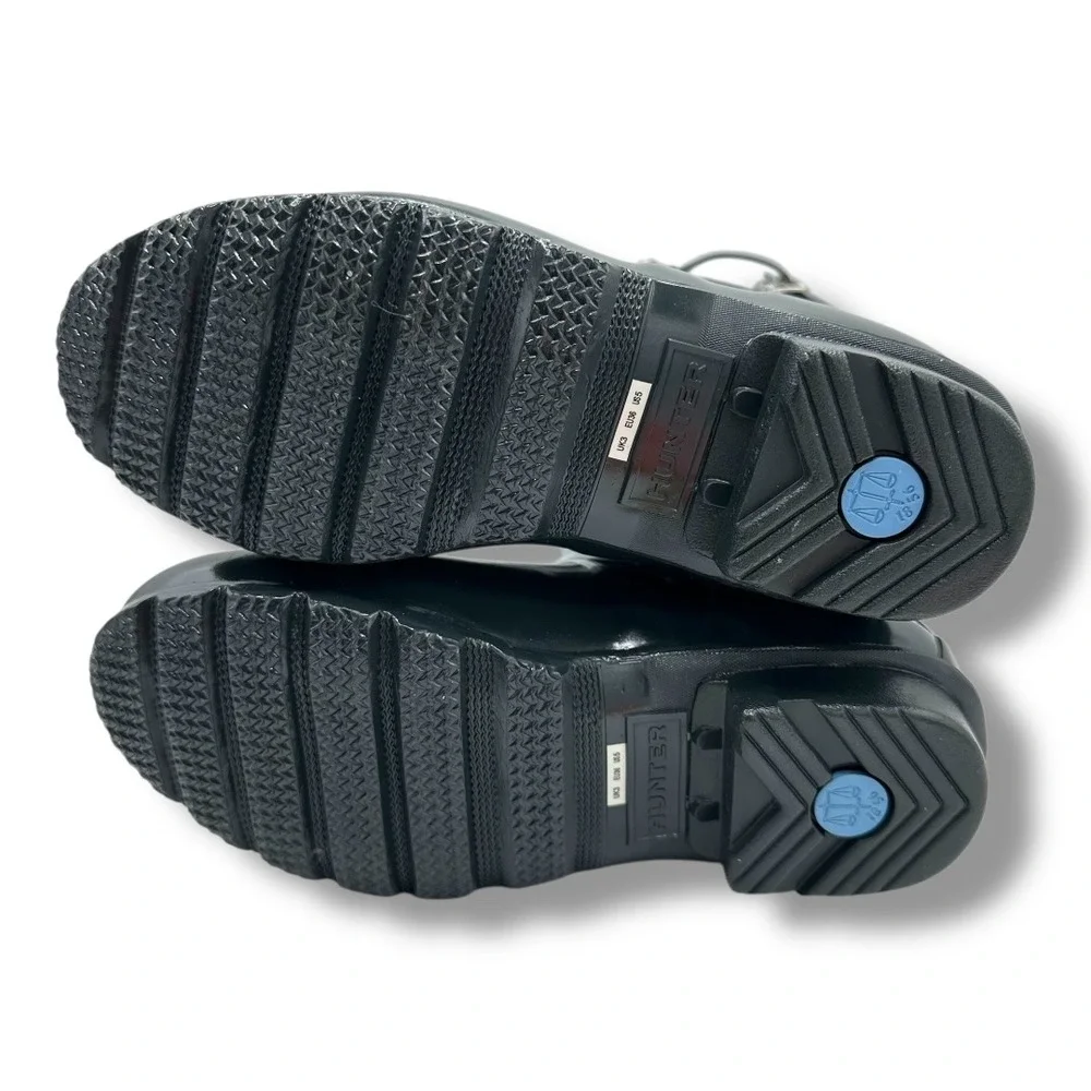 Hunter Kids Original Short Gloss‎ Rain Boots Black Size US 5 FS1000RGL
